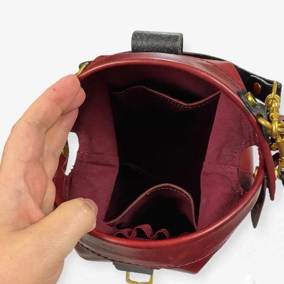 Old Trend Women's Burgundy and Black Crossbody Bag - Picture 8 of 14